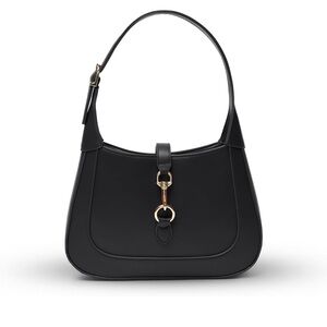 Black & Gold Top Handle Jackie Bag